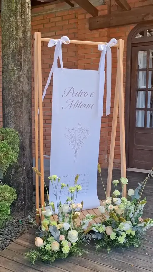 Cenário de casamento personalizado