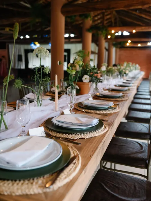 Decoração delicada com flores